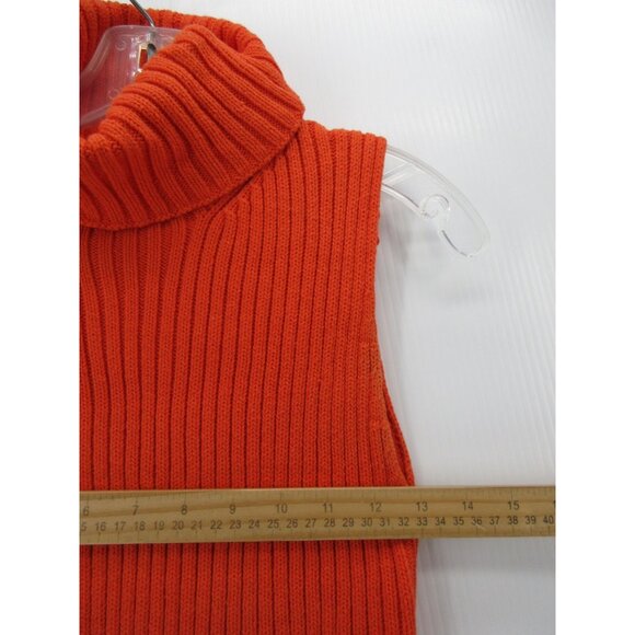 VINTAGE Gap Sweater XS Vest Turtleneck Pullover Ribbed Knit Cotton - Picture 4 of 9